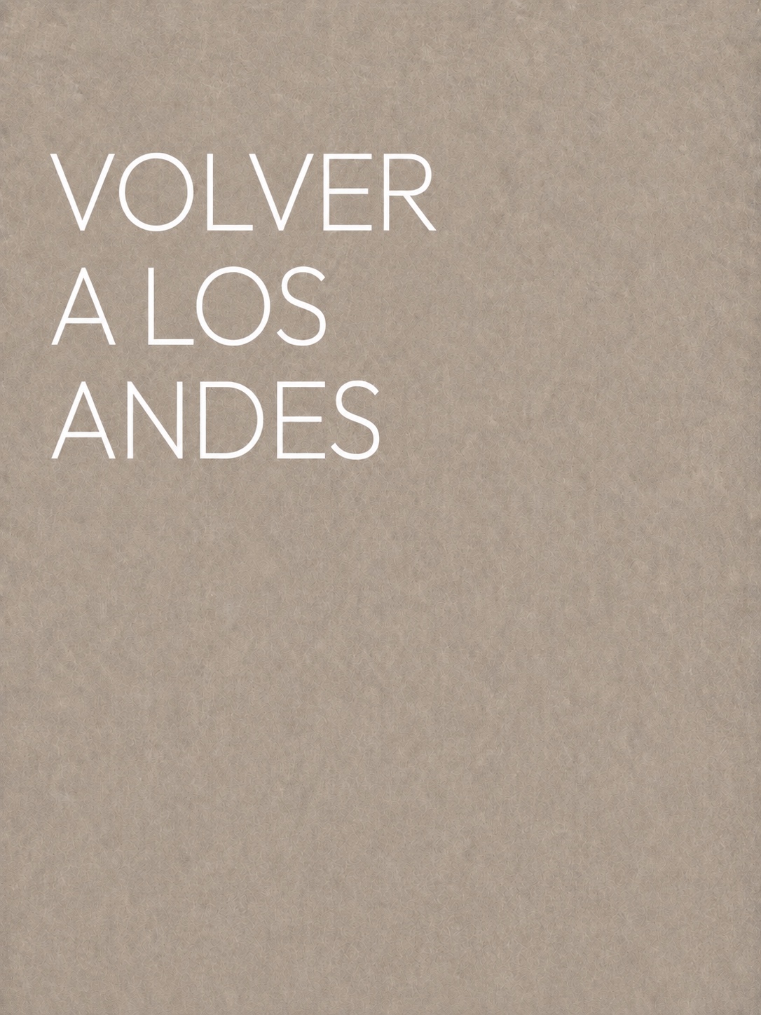 Volver a los Andes